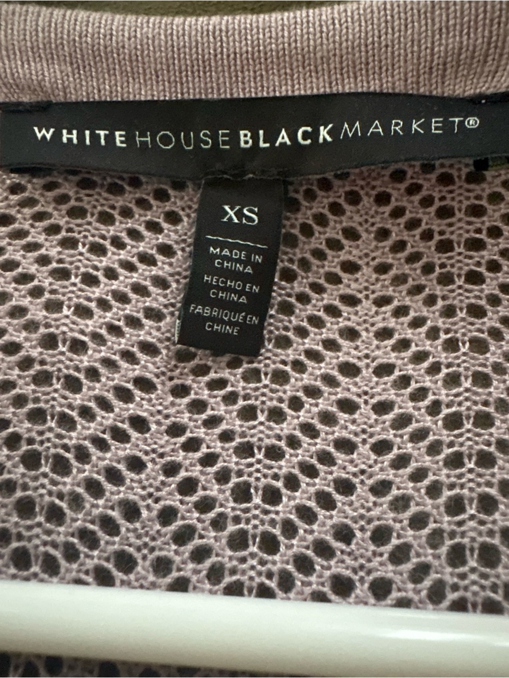 White House Black Market Taupe Open-Knit Lightweight Sweater XS